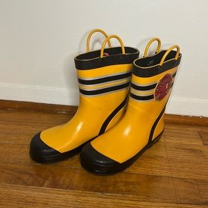 Kamil kids rain boots firefighter
